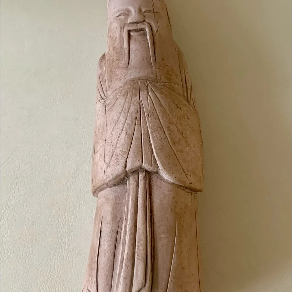 Vintage Austin Production 1975 carved Asian sculpture Sholary man - Picture 8 of 10